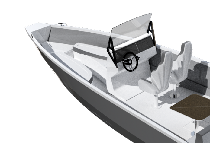 CompoSea en snabb elbåt med lång räckvidd och fossilfri drift med tystgående elmotor, 100% elektrisk. Svensktillverkad. 