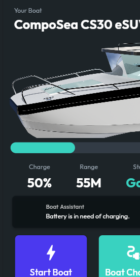 CompoSea Båtapp BoatApp. Övervaka och hantera din båt på distans med appen.